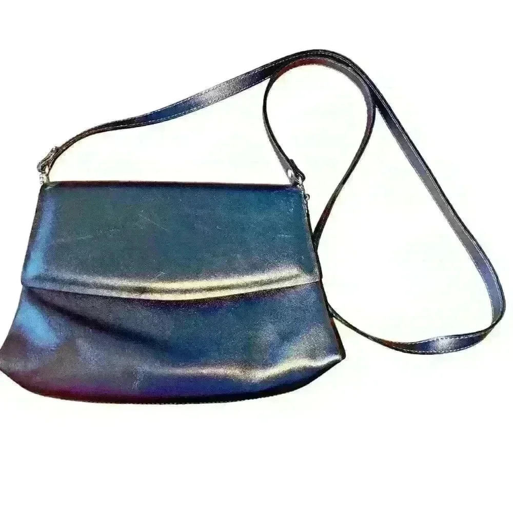 Francesco Biasia Leather Italian Shoulder/Crossbody Bag Classic Dark Academia‎